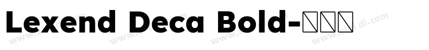 Lexend Deca Bold字体转换